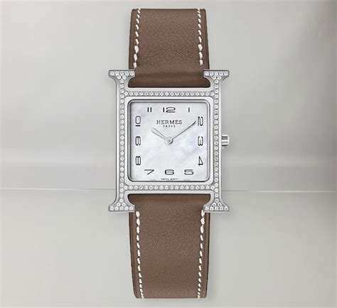 hermes h hour watch etoupe|Heure H watch, Medium model, 30 mm .